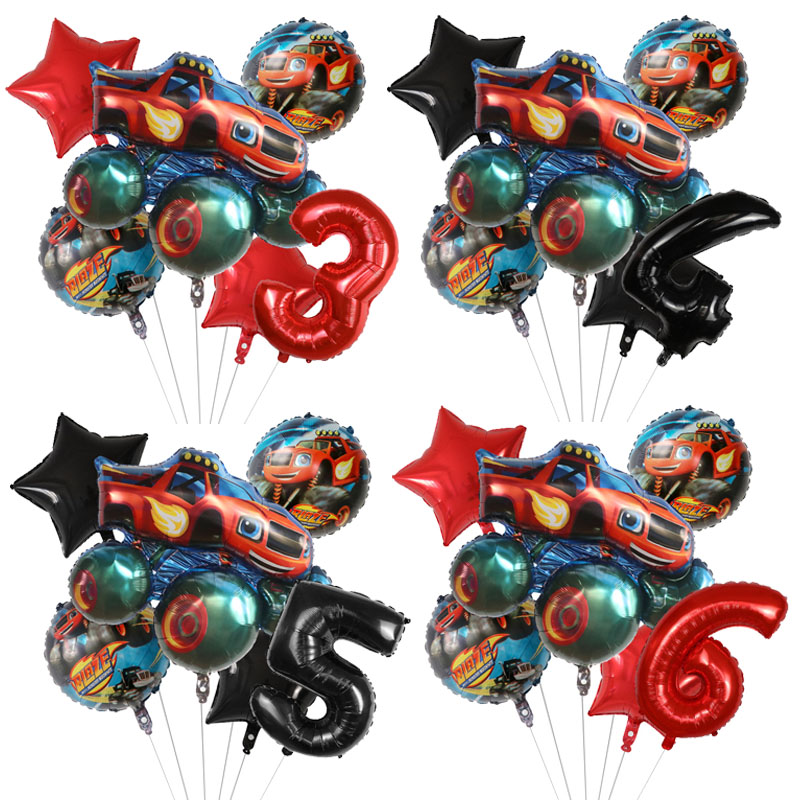Sports Equipment For Schools - 1set Blaze Monster Foil Balloons Cartoon