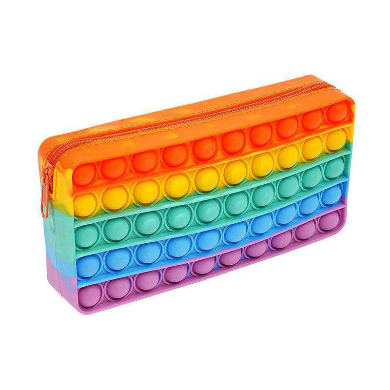 Rainbow Pencil Case Silicone P - Sports Equipment For Schools recension och pris